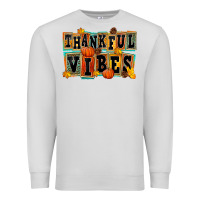 Dove Grey thankful vibes Premium Sweatshirt - FaDigitalArtStudio