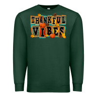 Sports Green thankful vibes Premium Sweatshirt - FaDigitalArtStudio