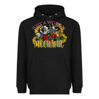 Black just a woman who loves her mechanic Heavyweight Hoodie - SublimationCraftShop