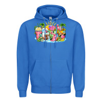 True Royal beach summer coffee cups Zipper Hoodie - Zillion Design Studio