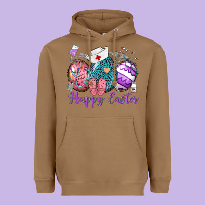 Happy Easter Eggs Nurse N Heavyweight Hoodie Designed By Neo Western