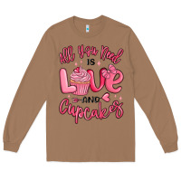 Toasted Coconut all you need is love and cupcakes valentines day Long Sleeve Tee - MaliasSmallBusiness