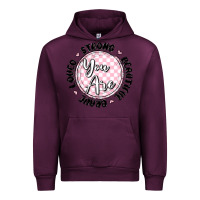 Mauve Wine you are strong Urban Hoodie - MaliasSmallBusiness