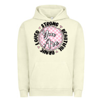 Pigment Pistachio you are strong Urban Hoodie - MaliasSmallBusiness