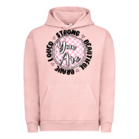 Pigment Salmon you are strong Urban Hoodie - MaliasSmallBusiness