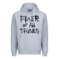 Heather Grey Fixer Of All Things Premium Hoodie - LillyAllenDesigns