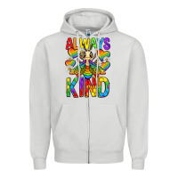 Dove Grey always bee kind pride lgbtq Zipper Hoodie - texasbilliewilder