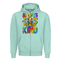 Seafoam always bee kind pride lgbtq Zipper Hoodie - texasbilliewilder