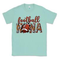 Seafoam football nana with leopard Classic Tee - texasbilliewilder