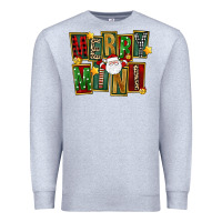 Heather Grey Christmas merry mini Premium Sweatshirt - FaDigitalArtStudio