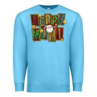Ocean Blue Christmas merry mini Premium Sweatshirt - FaDigitalArtStudio