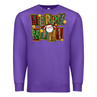 Purple Christmas merry mini Premium Sweatshirt - FaDigitalArtStudio