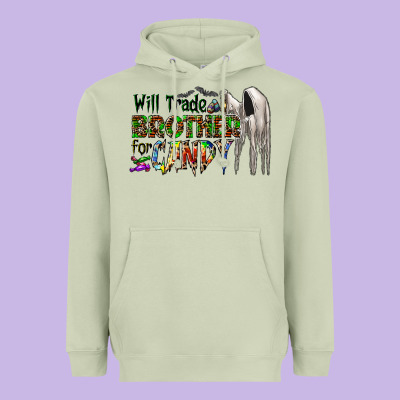 Will Trade Brother For Candy Heavyweight Hoodie Designed By Cowhidedigitalart
