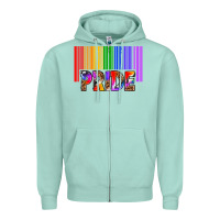 Seafoam barcode pride Zipper Hoodie - texasbilliewilder