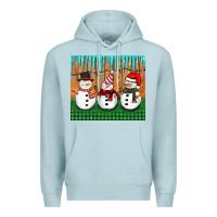 Blue Mist christmas snovman Premium Hoodie - BarkalooDesign