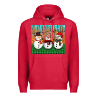 Cardinal christmas snovman Premium Hoodie - BarkalooDesign