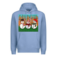 Colony Blue christmas snovman Premium Hoodie - BarkalooDesign