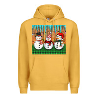 Mustard christmas snovman Premium Hoodie - BarkalooDesign
