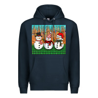 Navy christmas snovman Premium Hoodie - BarkalooDesign