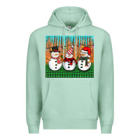 Seafoam christmas snovman Premium Hoodie - BarkalooDesign