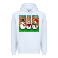 White christmas snovman Premium Hoodie - BarkalooDesign