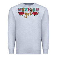 Heather Grey mexican girl Premium Sweatshirt - HRA Design Shop