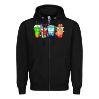 Black tea junkie coffee cups Zipper Hoodie - Zillion Design Studio