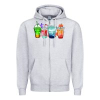 Heather Grey tea junkie coffee cups Zipper Hoodie - Zillion Design Studio