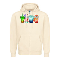 Sandshell tea junkie coffee cups Zipper Hoodie - Zillion Design Studio
