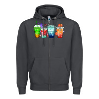 Smoke tea junkie coffee cups Zipper Hoodie - Zillion Design Studio