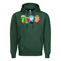 Sports Green tea junkie coffee cups Zipper Hoodie - Zillion Design Studio