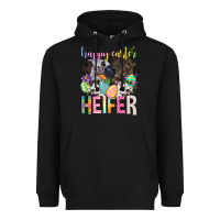 Black happy easter heifer Heavyweight Hoodie - Neo Western