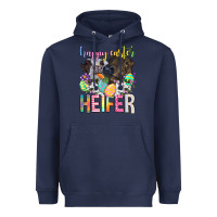 Navy happy easter heifer Heavyweight Hoodie - Neo Western