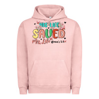 Pigment Salmon his life saved my life Urban Hoodie - MaliasSmallBusiness