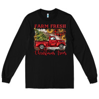 Black farm fresh christmas trees Long Sleeve Tee - BarkalooDesign