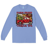 Colony Blue farm fresh christmas trees Long Sleeve Tee - BarkalooDesign