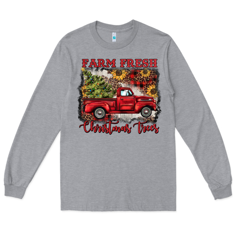 Farm Fresh Christmas Trees Long Sleeve Tee by BarkalooDesign | Teevron