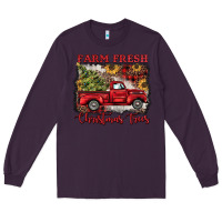 Plum farm fresh christmas trees Long Sleeve Tee - BarkalooDesign