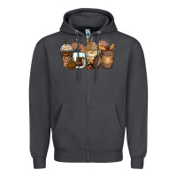 Smoke leopard coffee cups Zipper Hoodie - Zillion Design Studio