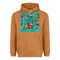 Meerkat flamingo seamless pattern Heavyweight Hoodie - HRA Design Shop