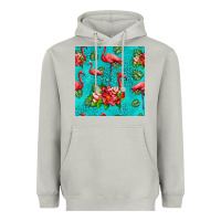 Moon Dust flamingo seamless pattern Heavyweight Hoodie - HRA Design Shop