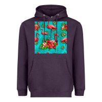 Plum flamingo seamless pattern Heavyweight Hoodie - HRA Design Shop