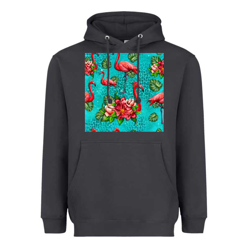 Flamingo Seamless Pattern Heavyweight Hoodie by HRA Design Shop | Teevron