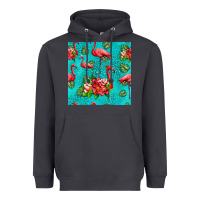 Smoke flamingo seamless pattern Heavyweight Hoodie - HRA Design Shop