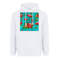 White flamingo seamless pattern Heavyweight Hoodie - HRA Design Shop