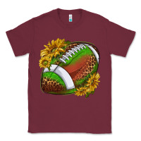 Burgundy footballwithsunflowers Classic Tee - texasbilliewilder