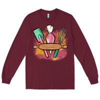 Burgundy customized kitchen elements Long Sleeve Tee - MaliasSmallBusiness