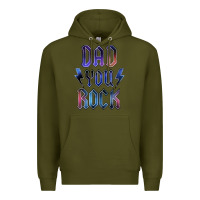 Army Green Dad You Rock Premium Hoodie - LillyAllenDesigns