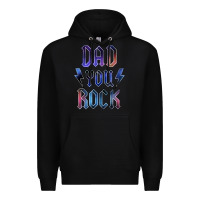 Black Dad You Rock Premium Hoodie - LillyAllenDesigns