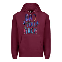 Burgundy Dad You Rock Premium Hoodie - LillyAllenDesigns